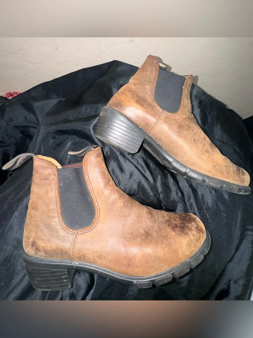 Blundstone 500 Brown Leather Chelsea Boots US 8.5 EU 38.5 Distressed Workwear
